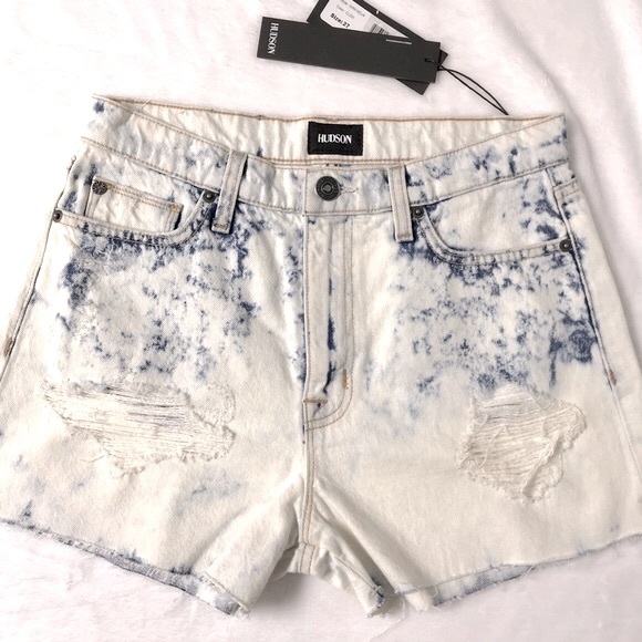 Hudson Jeans Pants - NWT Hudson Sade Raw Hem Distressed Shorts Sz 27/4